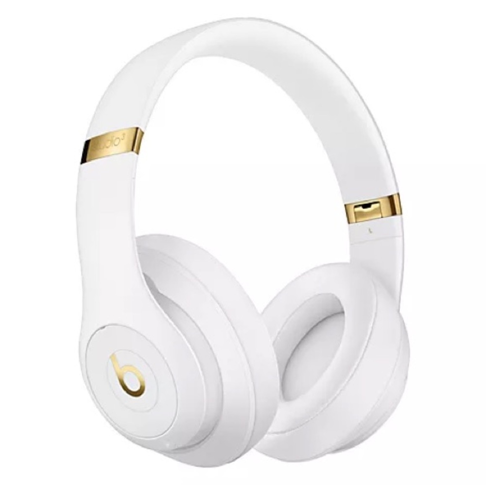 Beats by Dr. Dre Studio3 Wireless Over-Ear Headphones, White/Gold